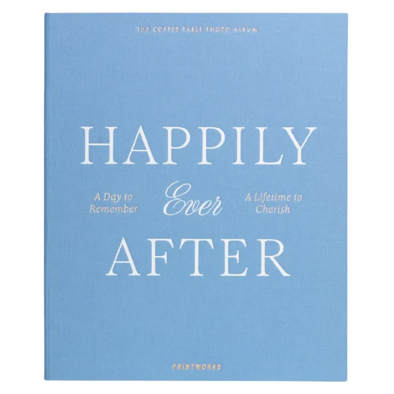 Begränsat erbjudande Bröllopsfotoalbum Happily Ever After Blue